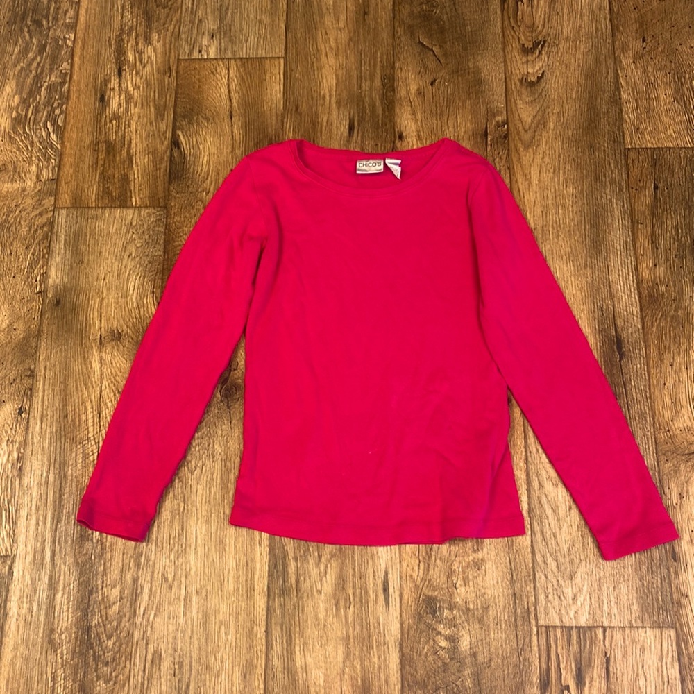 Pink long sleeved Chico’s shirt for ladies